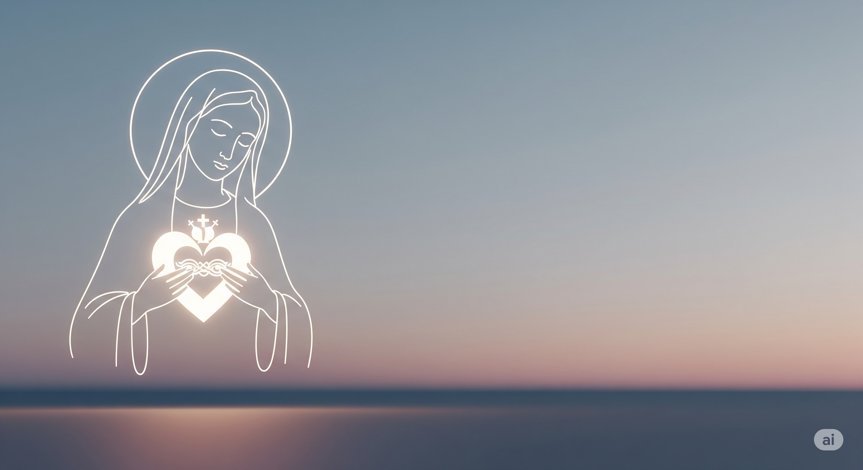 Ilustración del Inmaculado Corazón de María